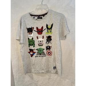 French Bulldog Superhero Characters Brave Soul London T Shirt Size Large